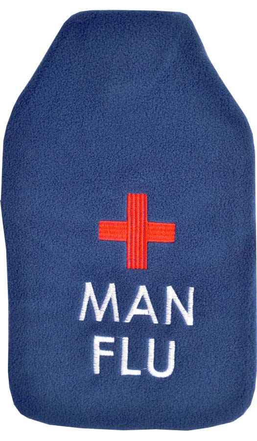 man flu fleece hot water bottle cover