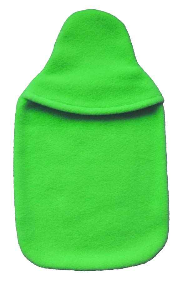 2.0L lime fleece hot water bottle cover