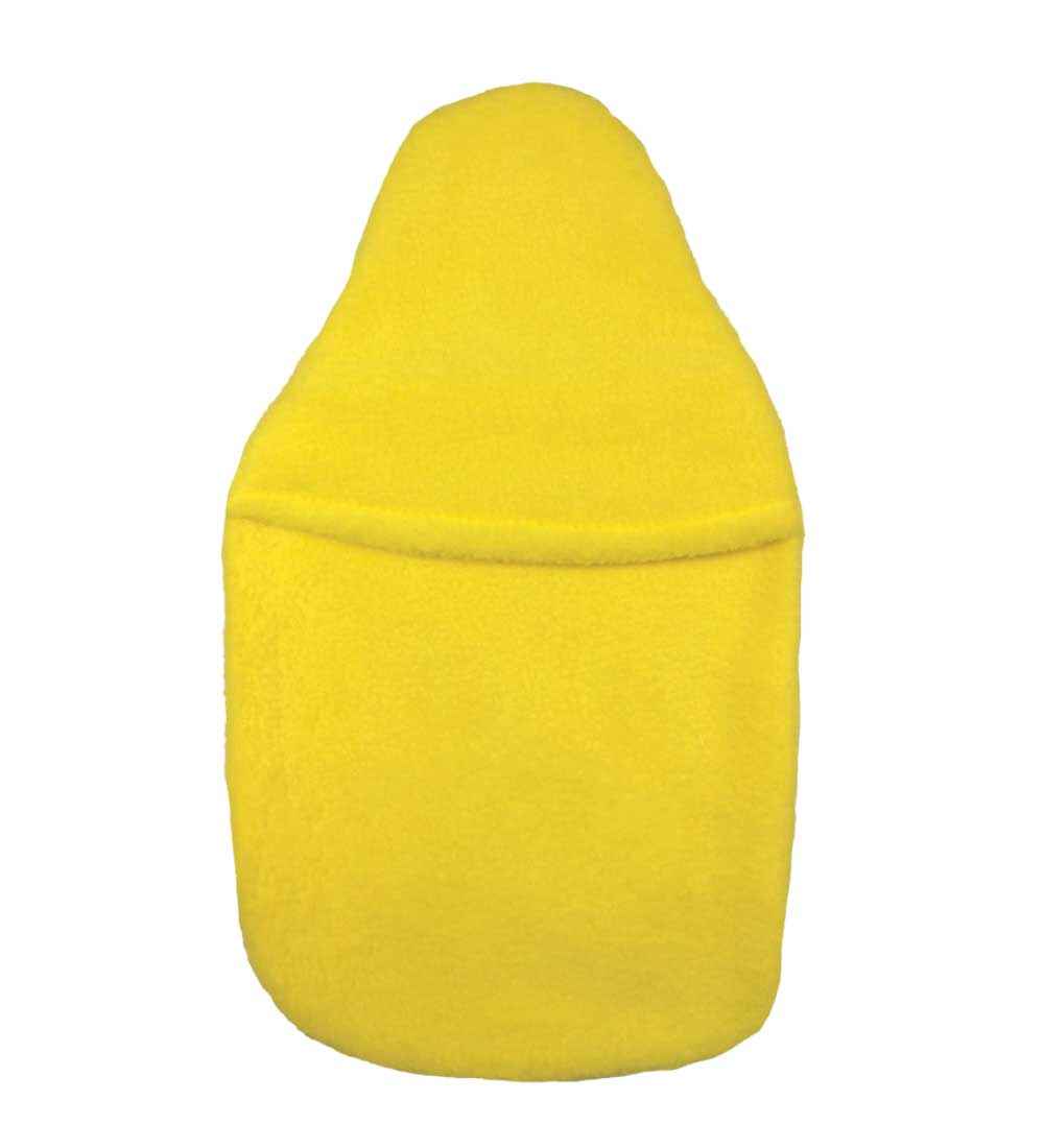 2.0L yellow fleece hot water bottle cover