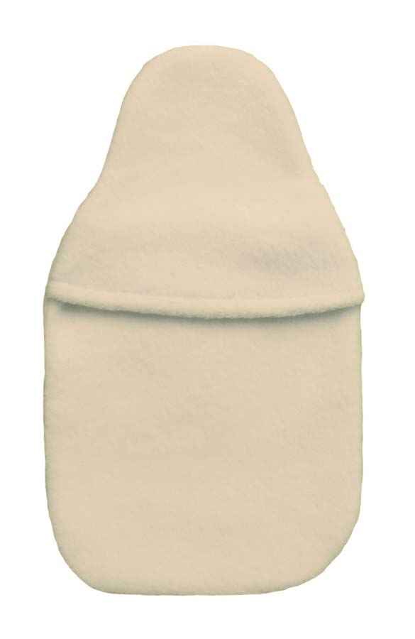 2.0L cream fleece hot water bottle cover