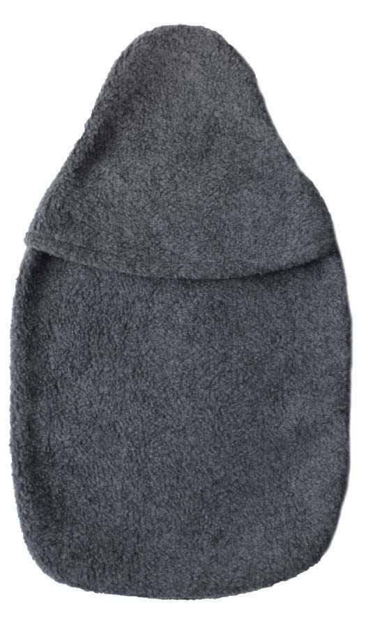 2.0L grey fleece hot water bottle cover