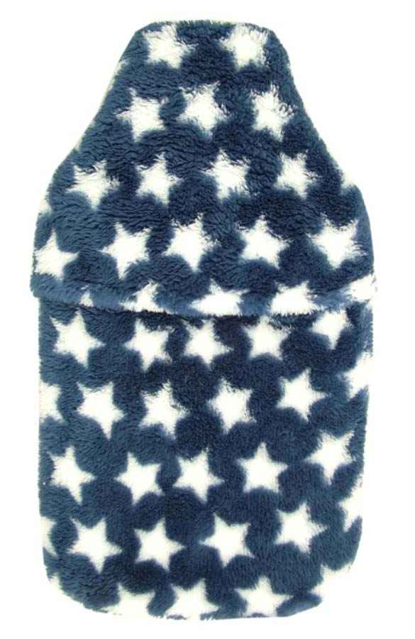 starry nights fleece hot water bottle cover