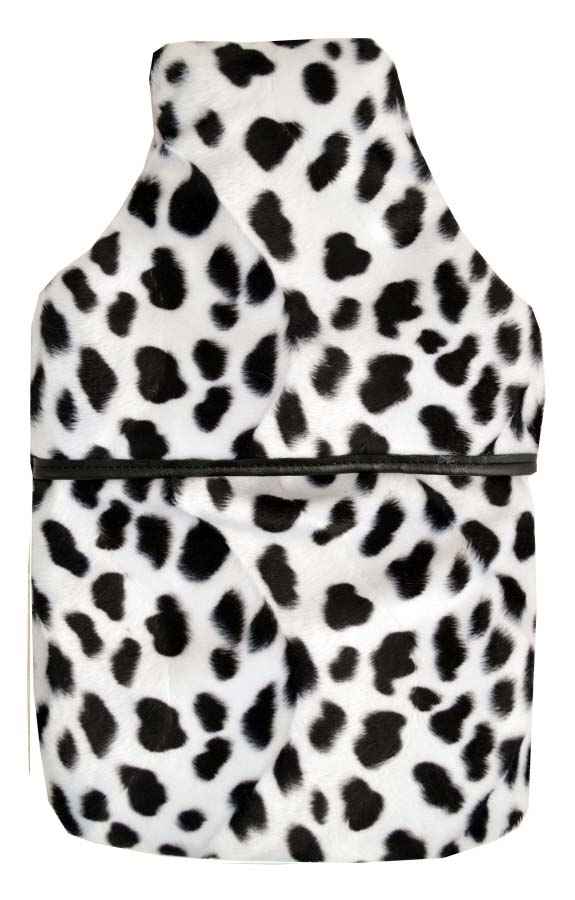 leopard print fleece hot water bottle cover