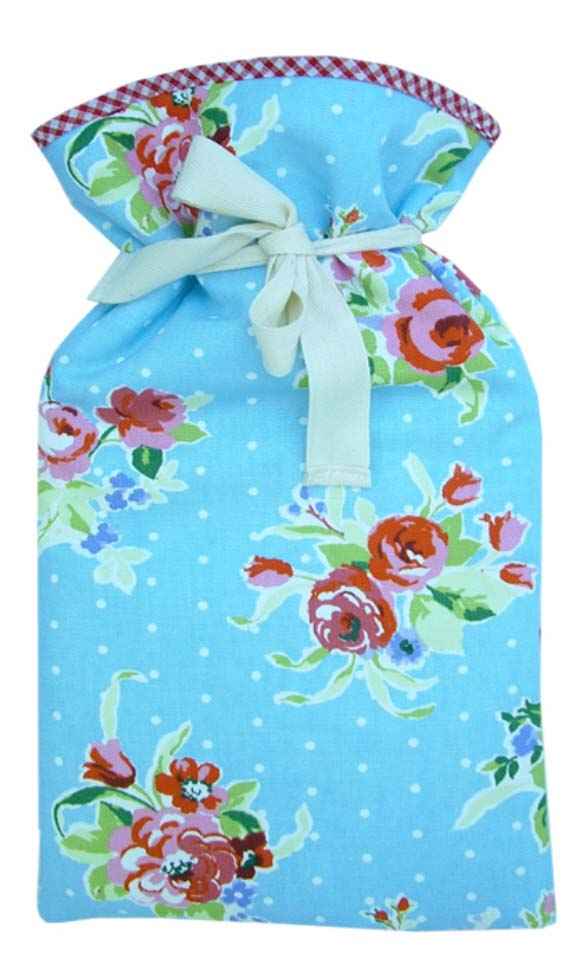 english rose padded hotwater bottle cover