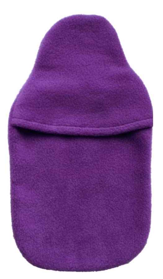 purple 2.0L fleece hot water bottle cover