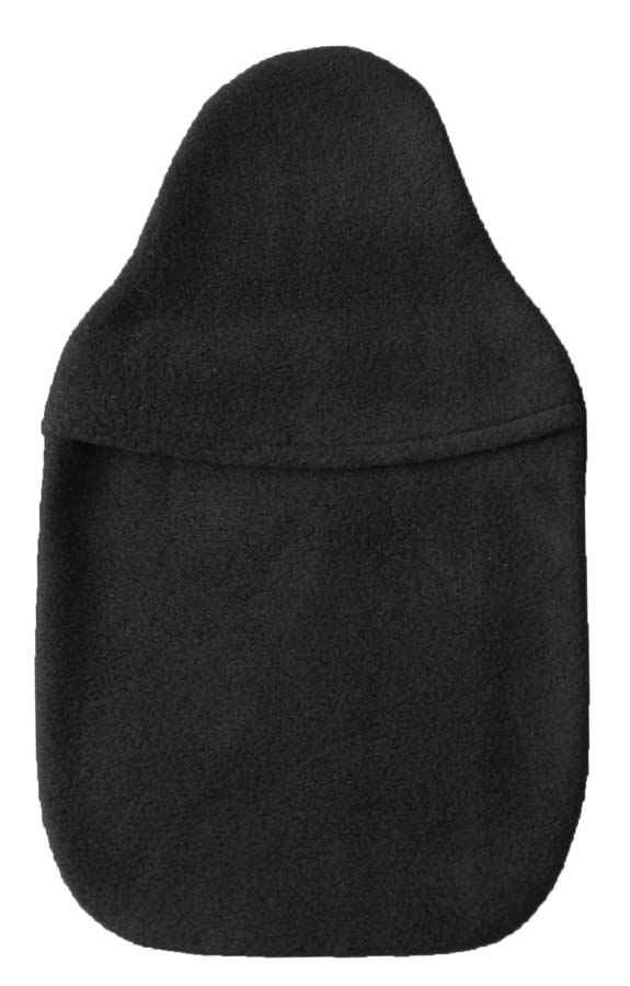 2.0L black fleece hot water bottle cover