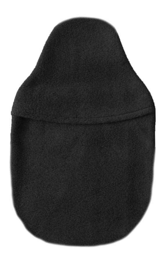 1.0L black fleece hot water bottle cover