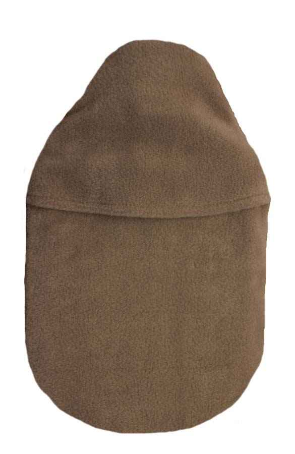 1.0L taupe fleece hot water bottle cover