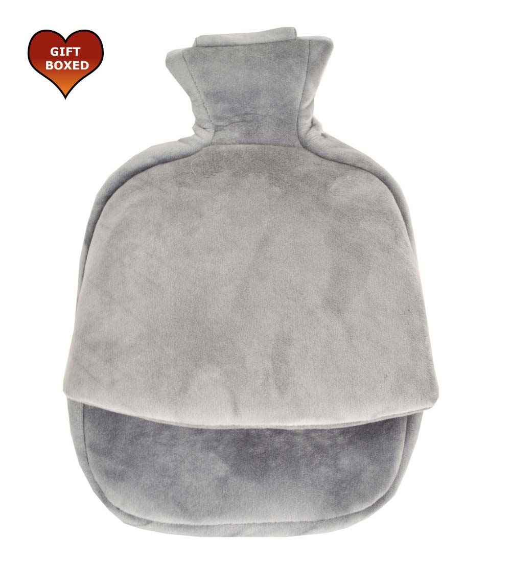 grey foot hot water bottle