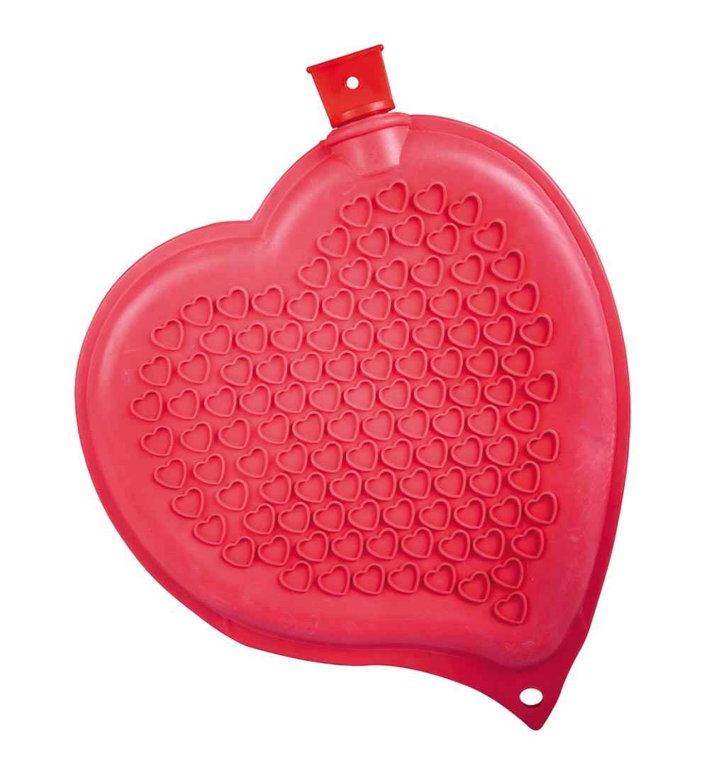 heart rubber hot water bottle