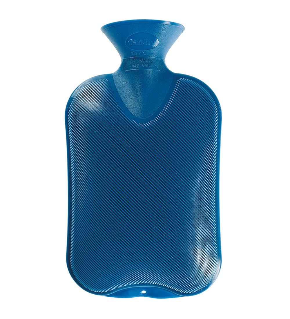 sapphire double ribbed hot water bottle