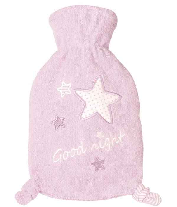 pink stars fashy hot water bottle