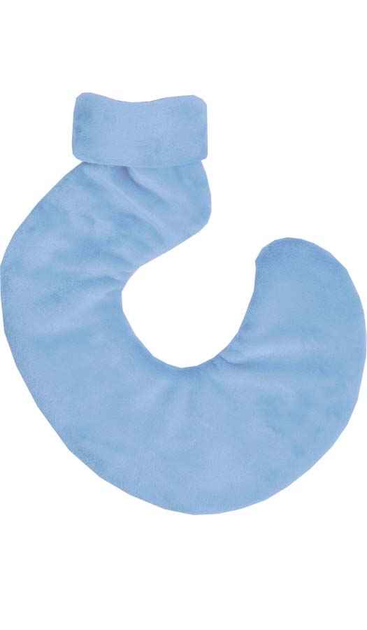 light blue collar hot water bottle