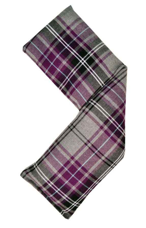 tartan mauve microwavable heat pack