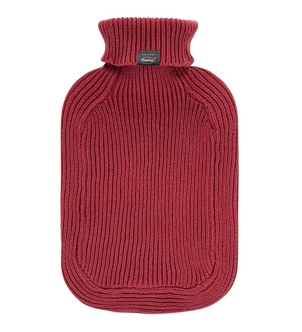 Rust Latex Free Cotton Knit Hot Water Bottle