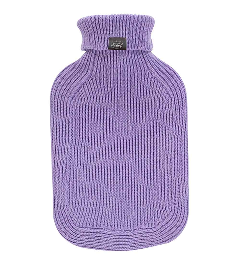 Lilac Latex Free Cotton Knit Hot Water Bottle