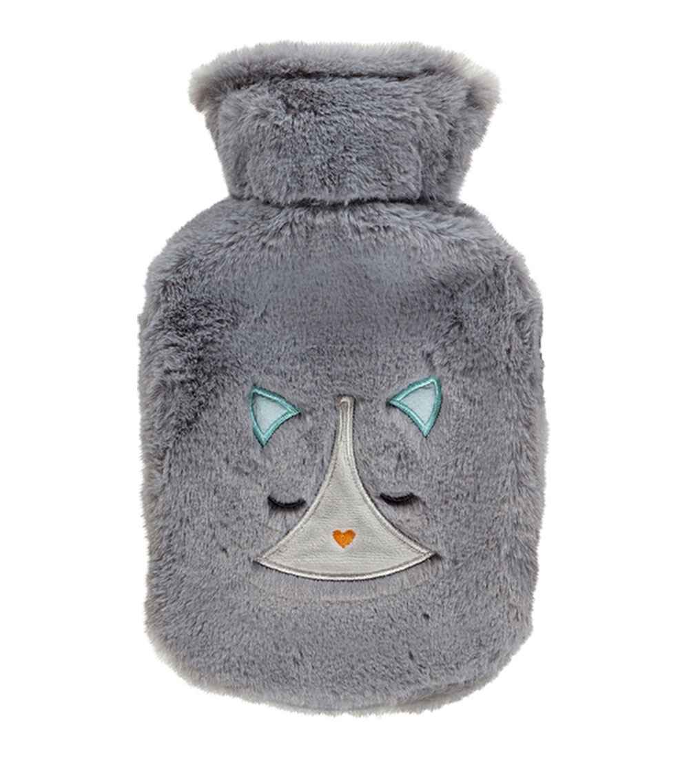 0.8L Applique Kitten Hot Water Bottle