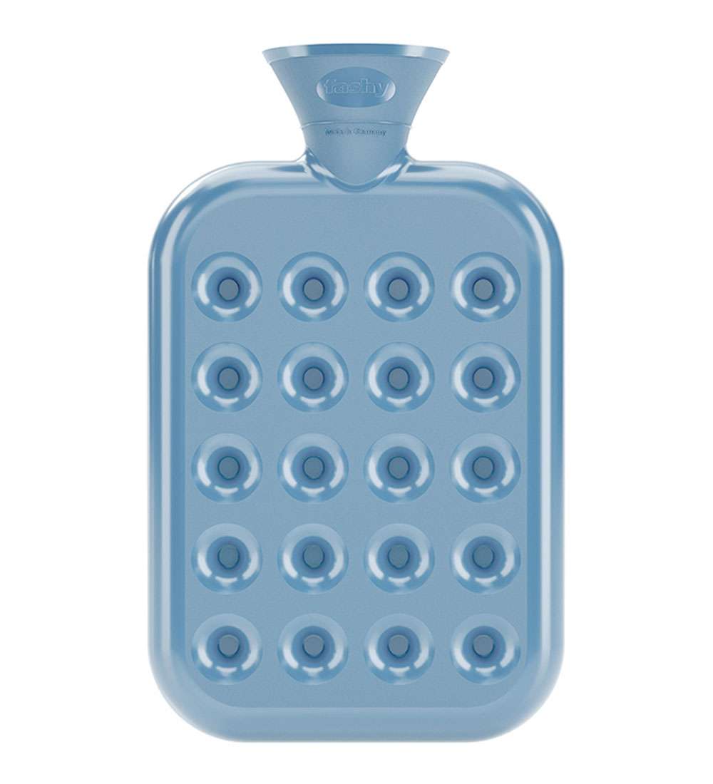 blue honeycomb fashy hot water bottle