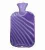 light purple single rib non rubber hot water bottle