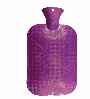 purple single ribbed non rubber hot water bottles