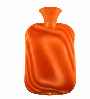 orange single ribbed non rubber hot water bottle