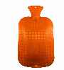 orange single ribbed non rubber hot water bottles