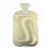 cream single ribbed latex free hot water bottle