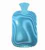 pastel blue single ribbed latex free hot water bottle