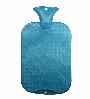 aquamarine single ribbed latex free hot water bottles