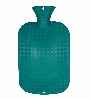 turquoise single rib hot water bottle