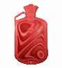 red hot water bottle with handle