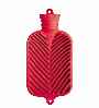 Sänger red single ribbed hot water bottle