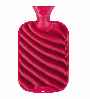 red single rib fashy hot water bottle