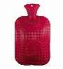 red single ribbed fashy hot water bottle