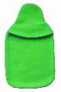 2.0L lime fleece hot water bottle cover