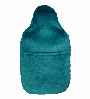 2.0L teal fluffy fleece hot water bottle cover