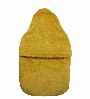 2.0L ochre fluffy fleece hot water bottle cover