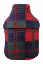 2.0L tartan fleece hot water bottle cover