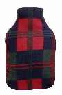 2.0L tartan fleece hot water bottle covers