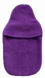 purple 2.0L fleece hot water bottle cover