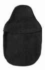 1.0L black fleece hot water bottle cover