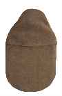 1.0L taupe fleece hot water bottle cover