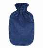 Navy Latex Free Plush Fleece Hot Water Bottle