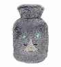 0.8L Applique Kitten Hot Water Bottle